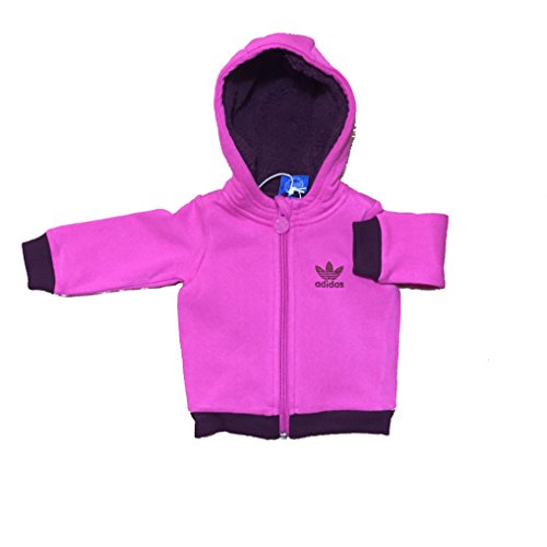 Adidas Ordinals Infant Baby Girls Hoody 'Teddy Fur Hoody Extra Thick' (3-6 MONTHS)