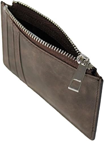 Leather RFID Blocking Slim Minimalist Wallet (coffee)