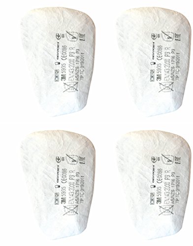 3M 5935 Partikelfilter Einlegefilter P3 R Filterdecker - 4 Stuck / 2 Paare