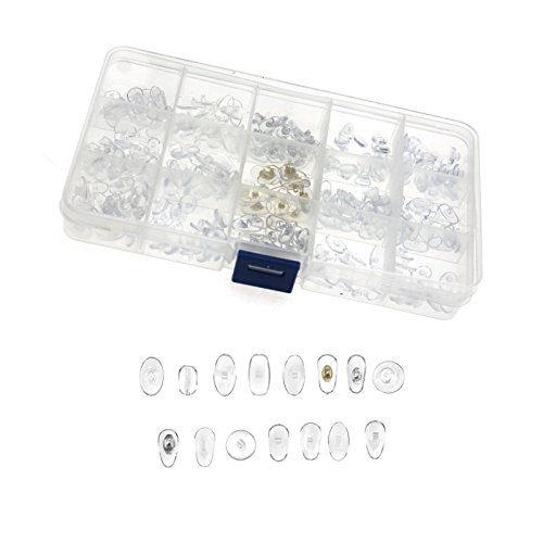 Preisvergleich Produktbild 300tlg Anti-Rutsch Silikon Transparent Rund Nase Pads Brillenpad Nasenpolster