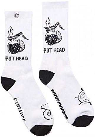 PSOCKADELIC Men's Calf Socks White White One size