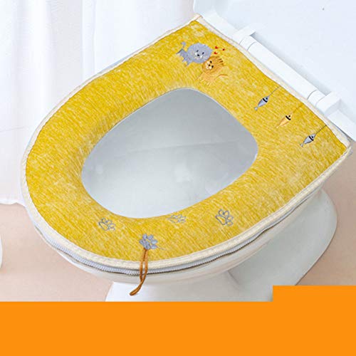 JR%L Almohadillas para El Asiento del Inodoro Bagno Soft più Spessa più per Bagno,Inverno Thick Caldo Sedile WC Non-Slip-e