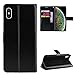 Produktbild Wendapai zum iPhone X iPhone XS Genuine Leder Brieftasche Hülle, Flip Stand, Kartenschlitz, Stylish, Black