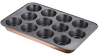 Tefal Moule 12 muffins Tefal Airbake 29X41 cm Anti-adhésif Acier Marron