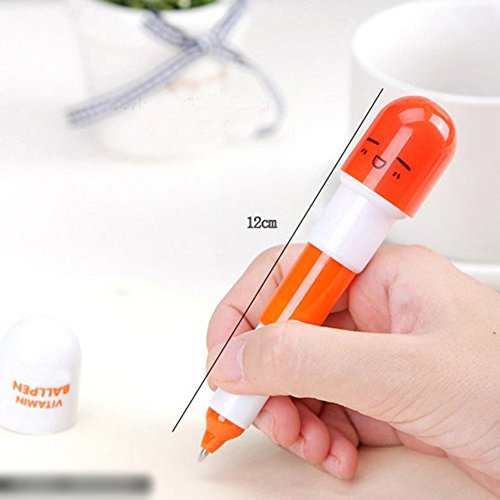 JUNGEN Kugelschreiber niedlich Ausdruck Pille Perle Stift Schüler Schreibwaren teleskopischen Stift Kunststoff Stift 6 Stück - 2