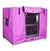 Produktbild QIANGDA Käfig Abdeckung Für Haustiere Hundekäfig Protector Regenfest Winter Warm, 4 Farben 3 Größen (Farbe : Rose rot, größe : 129 x 96 x 103cm)