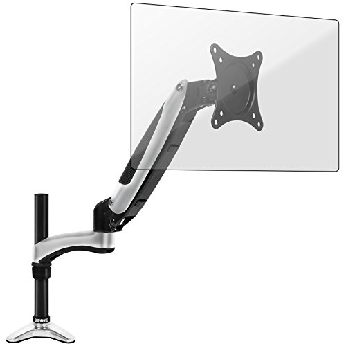 Duronic DM651X2 Monitor-Tischhalterung für einen LCD/LED Computer Bildschirme / Fernsehgeräte, mit Höhenverstellung durch Gasspannungsregelung / Neig, Schwenk und Rotierfunktion