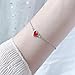 Produktbild CTRCHUJIAN 925 Sterling Silber rot Liebe Armband S einfache und schöne weibliche Modelle Pfirsich Herz Ornamente Wilden Modeschmuck