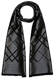 Maße : 25 cm x 160 cm LORENZO CANA Luxus Herren Schal aus 100% Seide aufwändig jacquard gewebt Damast Seidenschal Seidentuch Tuch schwarz 25 cm x 160 cm - 8923311