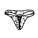 Produktbild Pingtr - Herren Spitze G-String,Herren String Tanga Dessous G-String Wetlook Erotik Bikini Slips Unterwäsche Ouvert Strings schwar