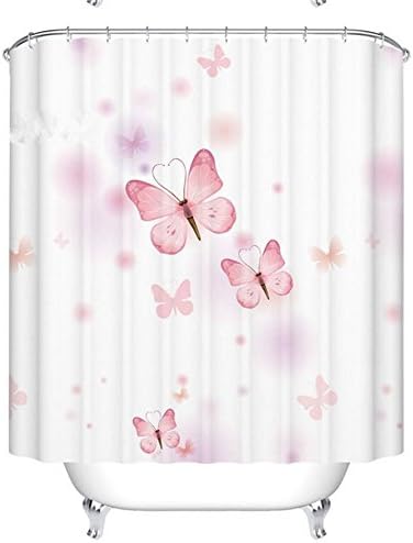 Shower Curtain 3D Digital Polyester Fabric Opaque Mildewproof Thickened Premium Deco No Odor , 180cm*200cm , 1