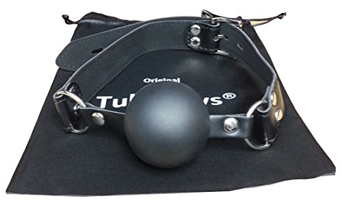 Preisvergleich Produktbild Bondage Leder Ball Mund Knebel 45mm abschließbar inkl. Schloss