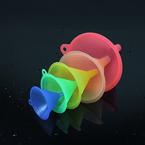 Trichter Küche Regenbogenfarben Trichter Set – 5 Stück Kochtrichter (67, 83, 98,110 und 125 mm) Trichter für Küche - 4