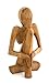 Produktbild Impressionata Deko Figur Denker aus Waru Lot Holz Braun, Höhe 10cm, Abstrakte Holzfigur Afrika Asia Skulptur Mann Frau Handgefertigt aus Bali