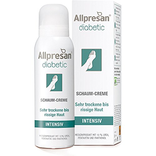 Allpresan diabetic INTENSIV Schaum-Creme, 10% Urea Medizinprodukt zur Behandlung trockener und rissiger Fußhaut, 200 ml