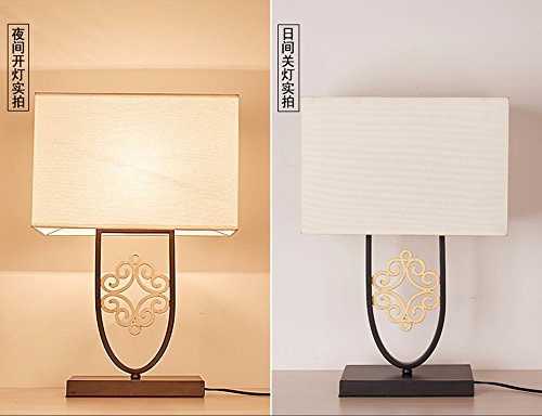 Preisvergleich Produktbild XHOPOS HOME Tischleuchte Schreibtisch Lampbedroom Nachttischlampe retro chinesischen Stil Wohnzimmer hotel Dekoration Keramik 36 * 20 * 55cm Schalter
