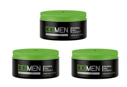 Schwarzkopf [3D] MEN Molding Wax 3 x 100ml = 300ml