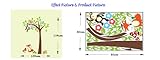 WallStickersDecal® Dschungel Wald Tier Affe & Fox auf bunten Baum Wandtattoo Wandaufkleber - 5