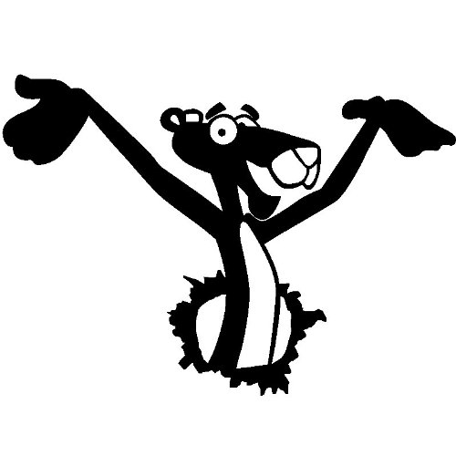 Ambiance-Live Wandtattoo Pink Panther Reihe – 55 x 75 cm, Silber - 2