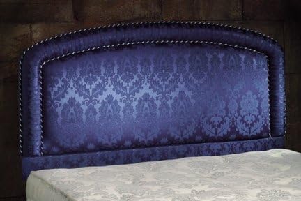 Windsor Kingsize (5ft) Headboard in a Blue Damask Fabric Fast Delivery