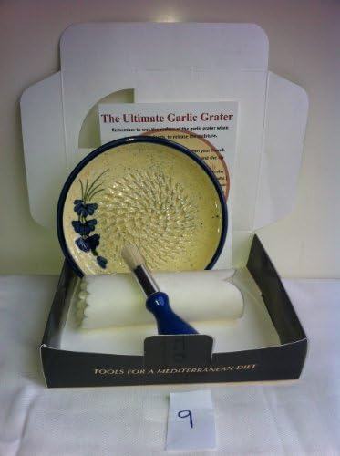 Lavender Blue Design (9) Garlic and Ginger Grater Set with Brush and Peeler. A Must for Every Foodie who Loves to Cook.