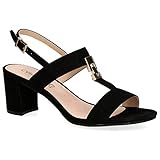 Befestigung: Schnalle CAPRICE Orbit Womens Suede Sandals 5 UK/38 EU Schwarzes Wildleder