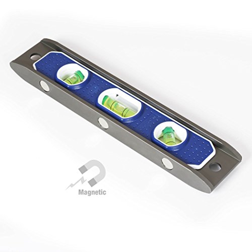 WORKPRO 4-teiliges Wasserwaage Set mit Tragetasche, Torpedo, Leichtmetall Wasserwaage, Maßband mit Tragetasche - 3