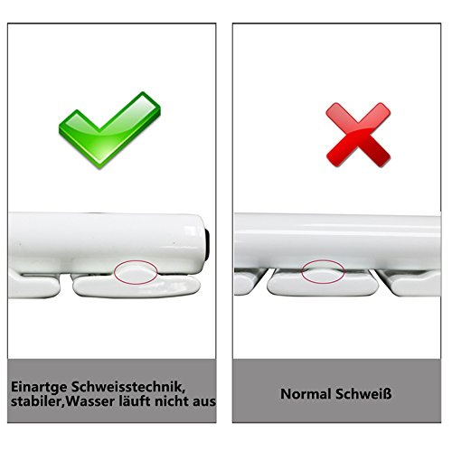 Design Flach Heizkörper 1600x616mm Antrazit Paneelheizkörper Vertikal Mittelanschluss Doppellagig - 3