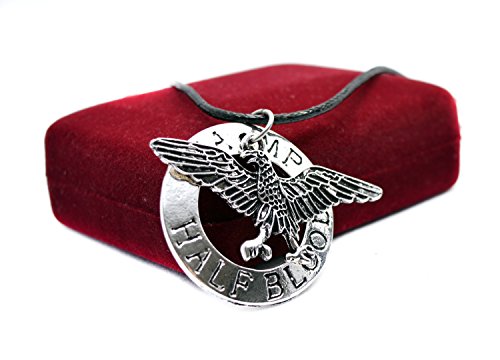 Samt Box – Percy Jackson Camp Jupiter Eagle SPQR Halskette, die Letzten Olympischen Camp „Herald Sun Bird Anhänger