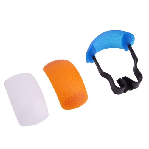 BestOfferBuy - 3 Diffuseurs de Flash de Couleurs pour Appareil Photo DSLR Canon Nikon