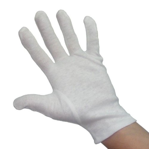12 PAIRS 100% COTTON WHITE MOISTURISING LINING GLOVE health music canvas work.