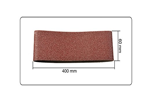 5 Stück Schleifbänder 60 x 400 mm Körnung 60 - 2