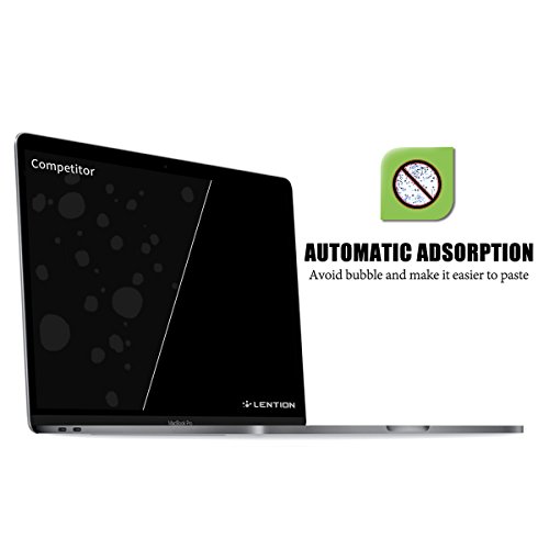 LENTION Screen Protector Displayschutzfolie Klarer Schirmschutz per MacBook Pro (13″, 2016, vier / zwei Thunderbolt 3-Anschlüsse) A1706 / A1708, USB C, HD Schutzfolie mit hydrophobe fettabweisende Beschichtung - 3