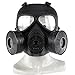 Produktbild MAJOZ Taktische Gasmaske mit Filter,Airsoft Maske Gasmaske für Cosplay Schutz Zombie Soldaten Halloween Masqürade Resident Evil Antivirus Schädel CS Maske (Schwarz)