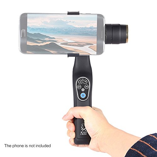 Docooler Leggero ABS 2 Axis Palmare Senza Spazzola Stabilizzatore Giunto Cardanico Bluetooth Controllo Remoto Clip Regolabile con Foro per la Vite 1/4