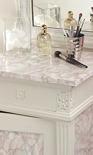 Venilia 53360 Klebefolie Marmor, PVC, rosa, 45 x 200 x 0,1 cm - 3