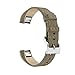 Produktbild TianranRT Glänzend Leder Riemen Gewebt Klassiker Leder Ersatz Bänder Mit Metall Verbinder Für Fitbit Alta/Alta HR (A)