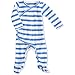 aden + anais Kimono Body Suit (3 to 6 Months, Long Sleeve, Ultramarine Blazer Stripe, 1-Piece)