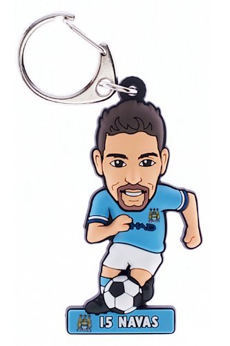 MANCHESTER CITYFC Official Jesús Navas number 15" metal keyring