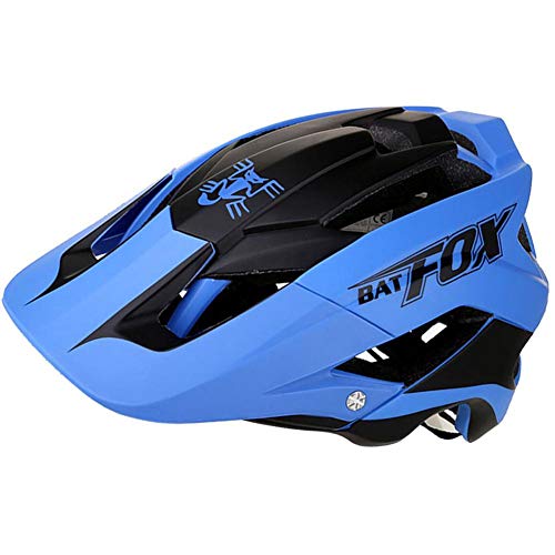 BAT FOX Casco de Bicicleta en Esqueleto de Refuerzo Moldeado, Bicicleta de montaña, Casco Deportivo de Seguridad para Exteriores de una Pieza F-659, Cosy-TT