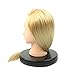 24" Cosmetology Mannequin Heads, High Temperature Synthetic Fiber Head, Makeup Practice Mannequin Head with Table Clamp Holder -Blonde Color