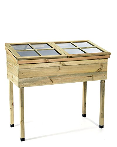 Preisvergleich Produktbild myGardenlust Frühbeet Pflanzkasten - Hochbeet Bausatz aus Holz - Kräuterbeet Imprägniert für Garten Terrasse und Balkon - Pflanzkübel als Gemüse Kräuter Beet - Pflanztisch für Outdoor mit