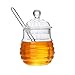 Produktbild Comtervi 300ML Glas Honig Topf klar Marmelade Jar Set mit Dipper und Deckel für Home Küche verwenden