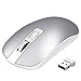 Produktbild TOPELEK Laptop Maus, PC Maus Optical Business Mouse Schnurlos Computer Wireless 2.4G Intelligente Drahtlose Mäuse Geräuschlose Klicken, Dünn und Tragbar, Geeignet Silber