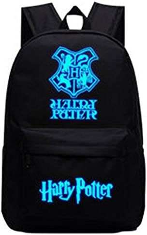 Harry Potter Hogwarts Galaxy Luminous School Student Backpack Book Bag Cosplay. (Black)