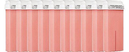 10 Cartouches de cire à épiler ROSE, roll on standard, épilation avec bande, PUREWAX By Purenail