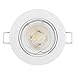 Produktbild 6er LED Einbaustrahler Schwenkbar Ultra Flach Inkl. 6 x 5W LED Modul 230V nur 23mm dimmbare Lichtfarbe 3000K, Ra >85, 5W statt 50W Edelstahl gebürstet rund 38°, Schwenkbar, Gehäuse Rund, Weiss