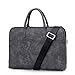 Produktbild j.qmei Laptop-Umhängetasche aus Kunstleder für 13- / 13,3- / 14- / 15- / 15,6- / 17- / 17,3-Zoll-Notebooks, wasserabweisend, Rosa, Schwarz, Rot schwarz Black Luxury 17.3 inch