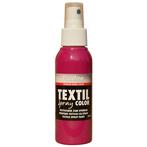 PICCOLINO Textil Spray - Textilsprühfarbe 100ml Pink - Textilfarbe zum Sprühen / Sprayen
