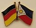 Produktbild Philippinen / Deutschland Freundschafts Pin Anstecker Flagge Fahne Nationalflagge Doppelpin Flaggenpin Badge Button Flaggen Clip Anstecknadel